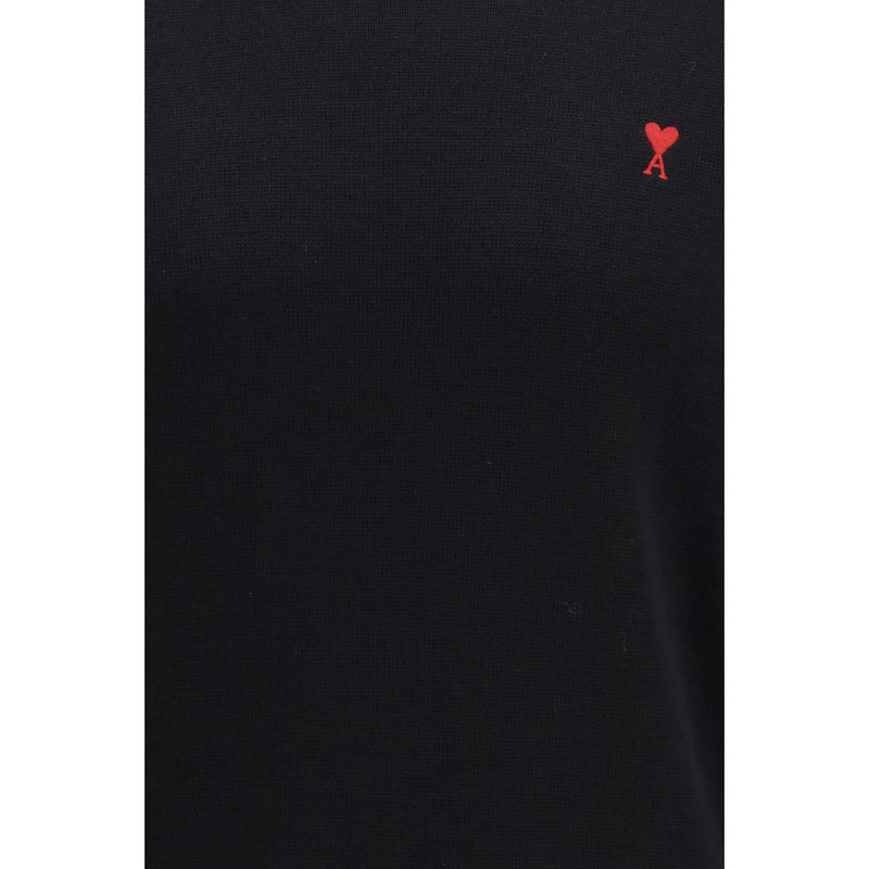 Sweat-shirt en coton noir Ami Paris