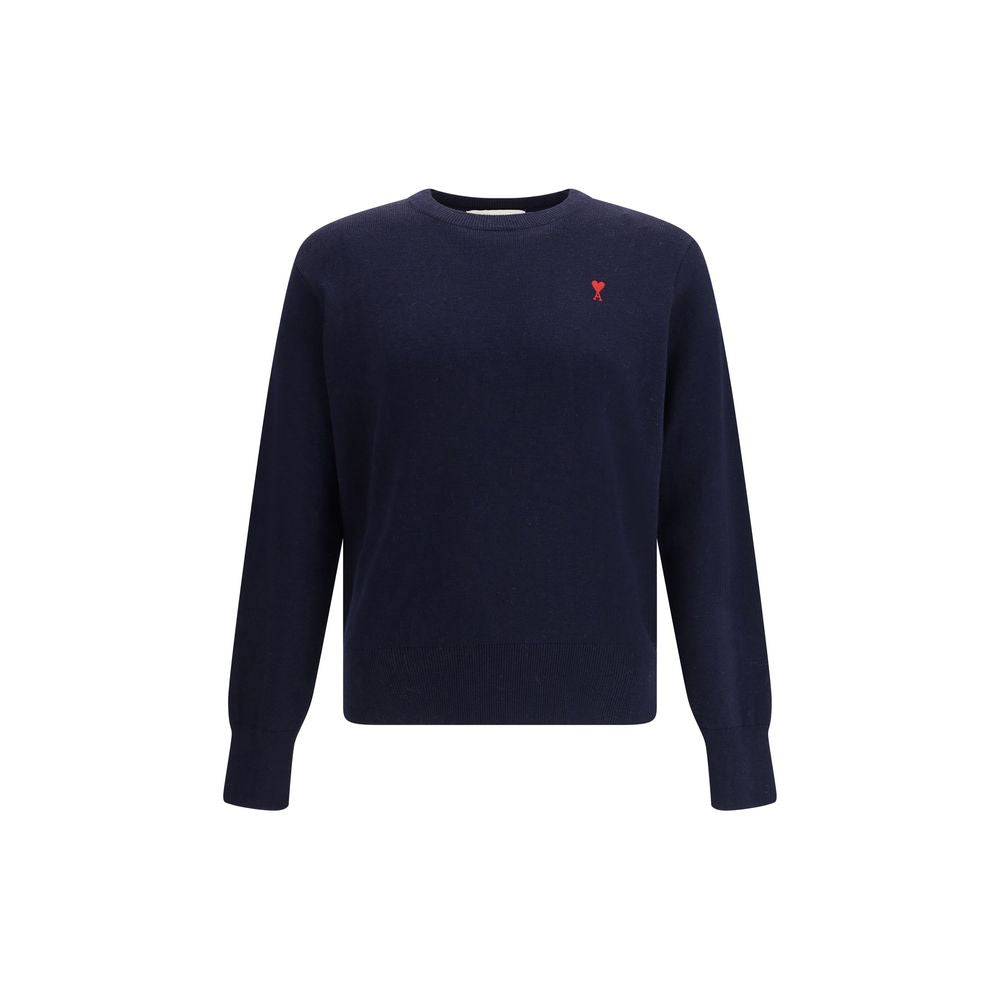 Sweat-shirt en coton bleu Ami Paris