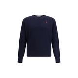 Sweat-shirt en coton bleu Ami Paris