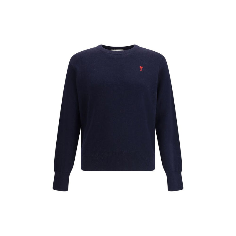 Sweat-shirt en coton bleu Ami Paris