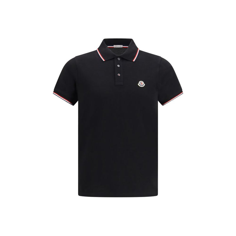 Polo Moncler en coton noir