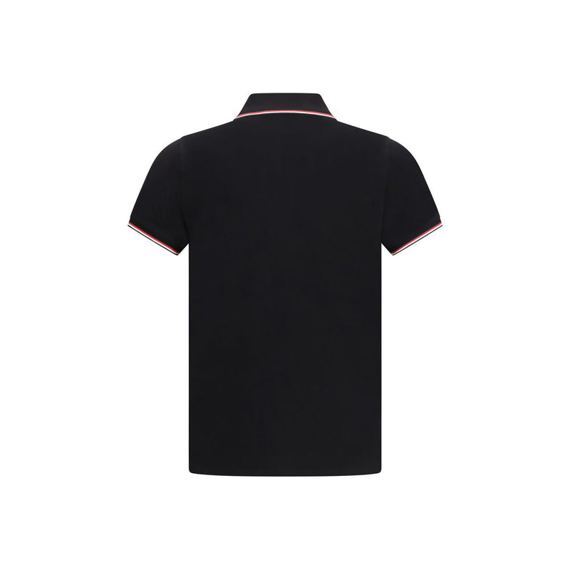 Polo Moncler en coton noir