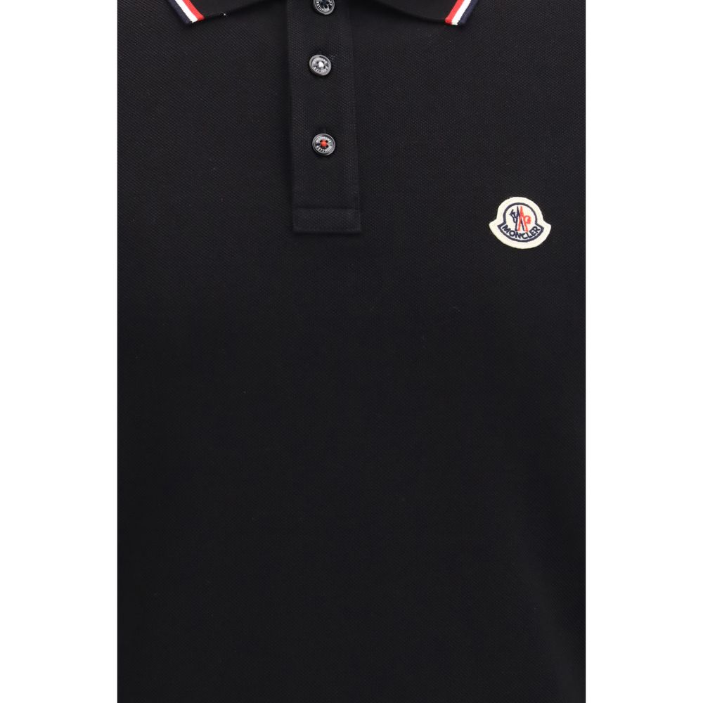 Polo Moncler en coton noir