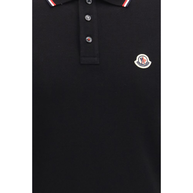 Polo Moncler en coton noir