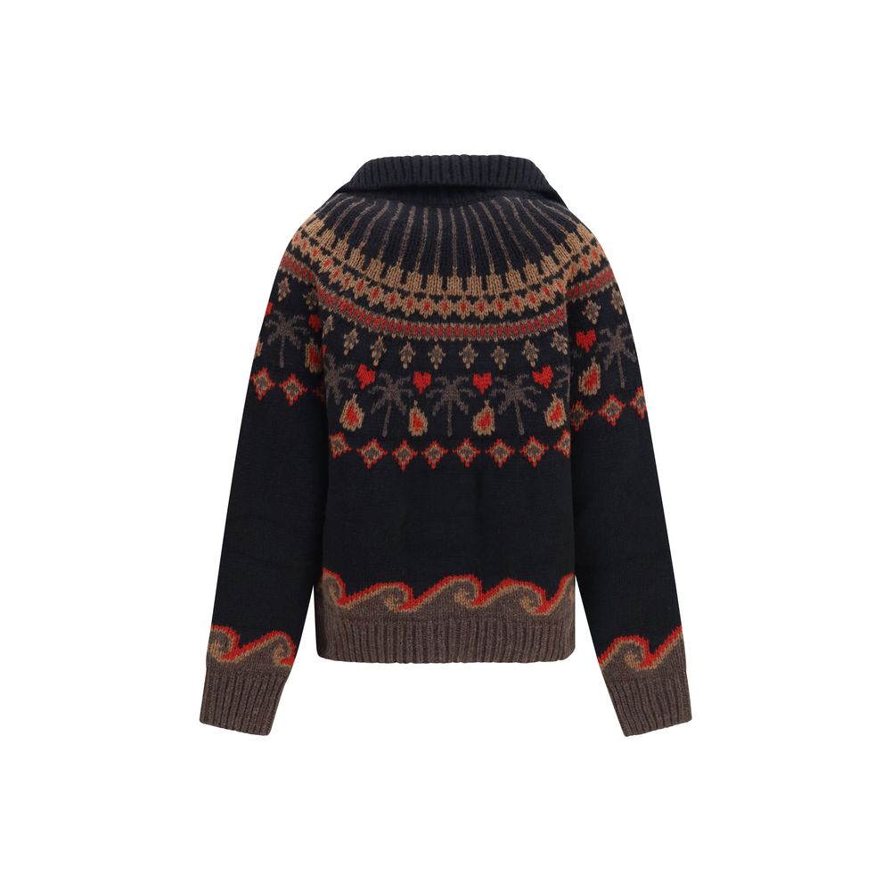 Cardigan Alanui en laine multicolore Oves Aries