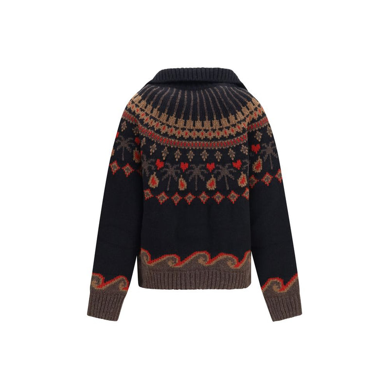 Cardigan Alanui en laine multicolore Oves Aries