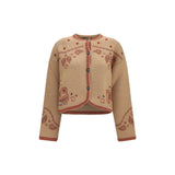 Veste longue en laine marron Oves Aries Alanui