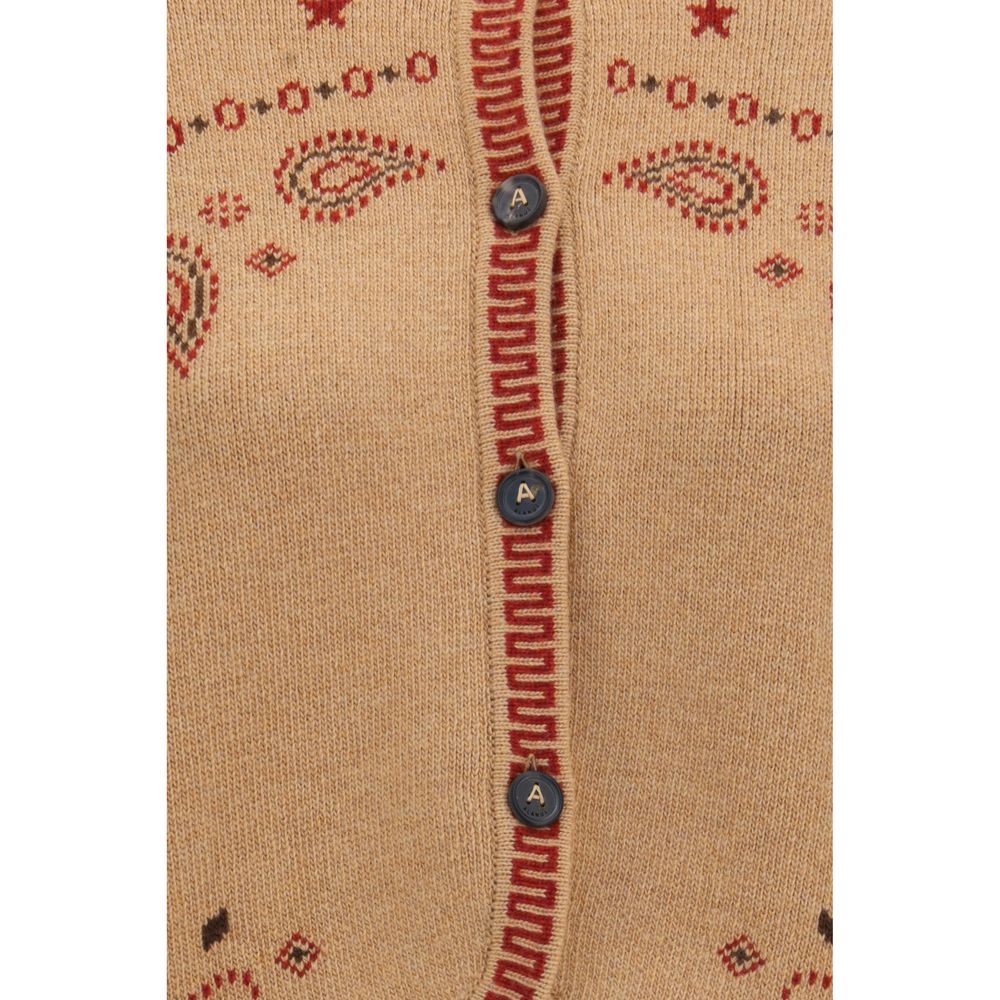 Veste longue en laine marron Oves Aries Alanui