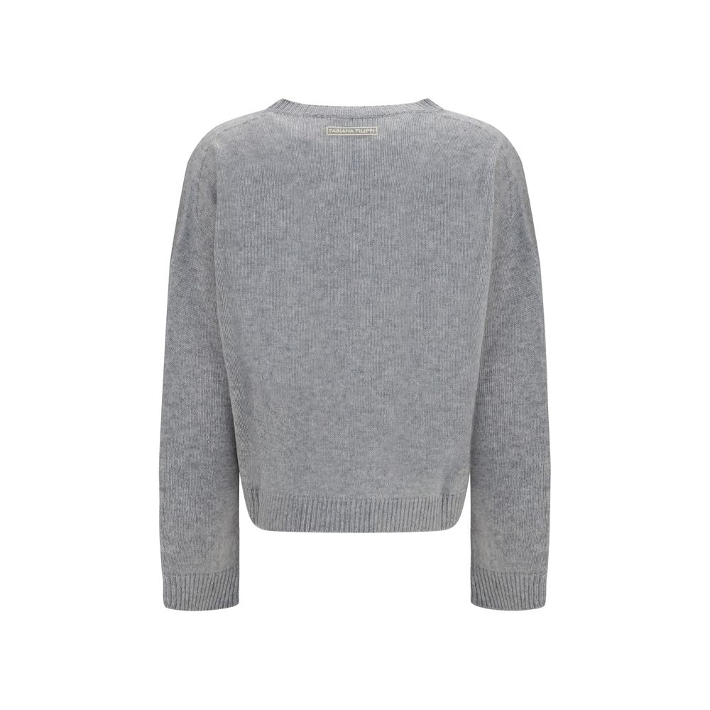 Sweat-shirt gris en cachemire Fabiana Filippi