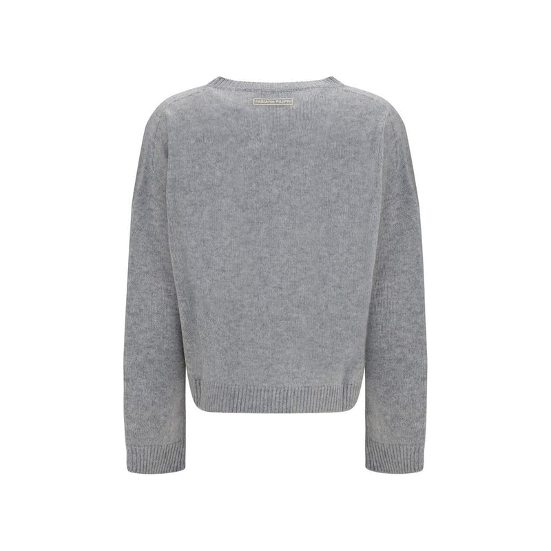 Sweat-shirt gris en cachemire Fabiana Filippi