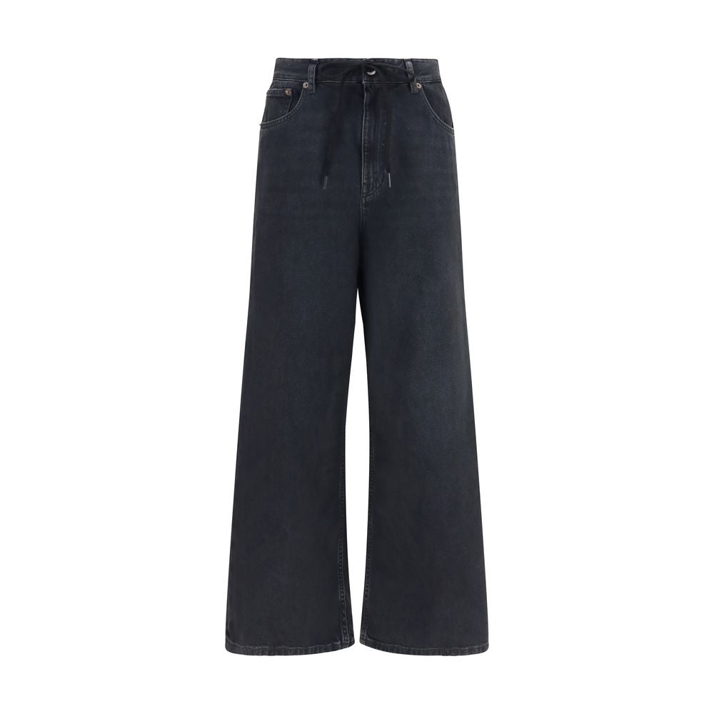 Jean Relaxed Fit MM6 en Coton Noir