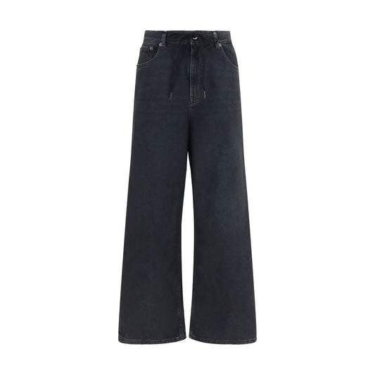 Jean Relaxed Fit MM6 en Coton Noir