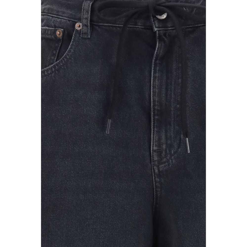 Jean Relaxed Fit MM6 en Coton Noir