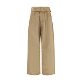 Darkpark Beige Cotton Casual Pants