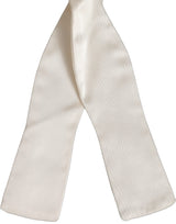 Dolce & Gabbana Men White 100% Silk Adjustable Neck Papillon Bow Tie