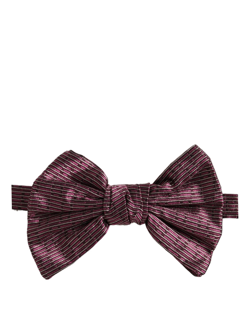 Nœud papillon papillon réglable Dolce & Gabbana pour homme 100 % soie marron