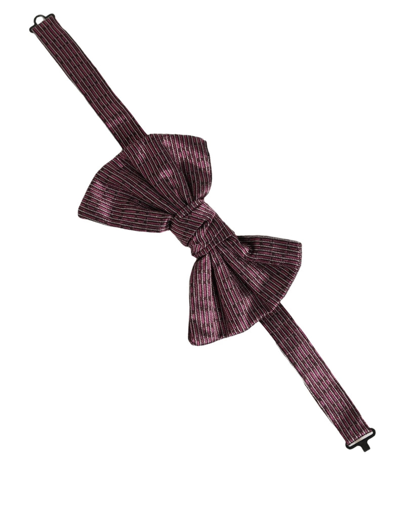 Nœud papillon papillon réglable Dolce & Gabbana pour homme 100 % soie marron