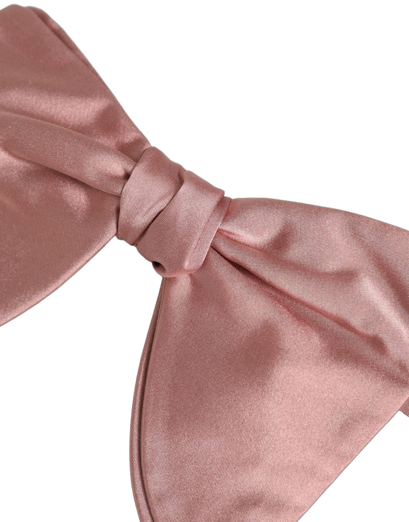 Dolce & Gabbana Homme Rose 100% Soie Nœud Papillon Réglable
