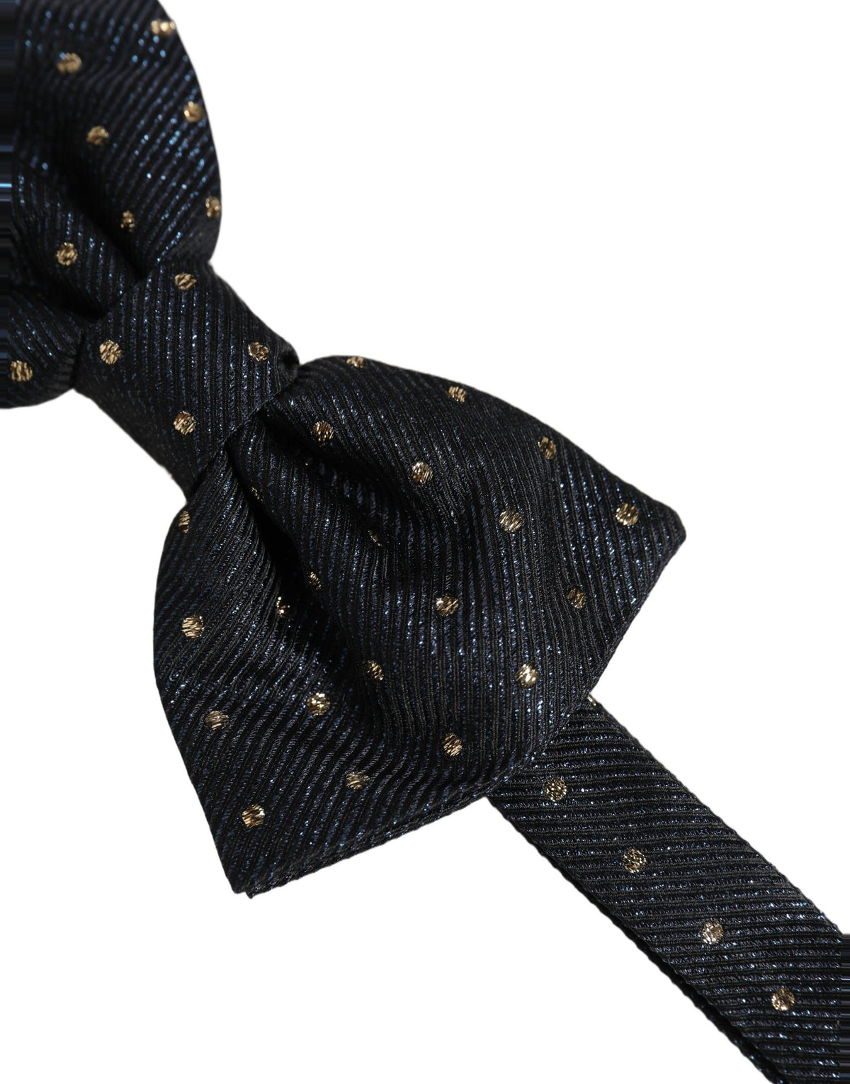 Nœud papillon papillon réglable en soie à pois noirs Dolce & Gabbana pour homme