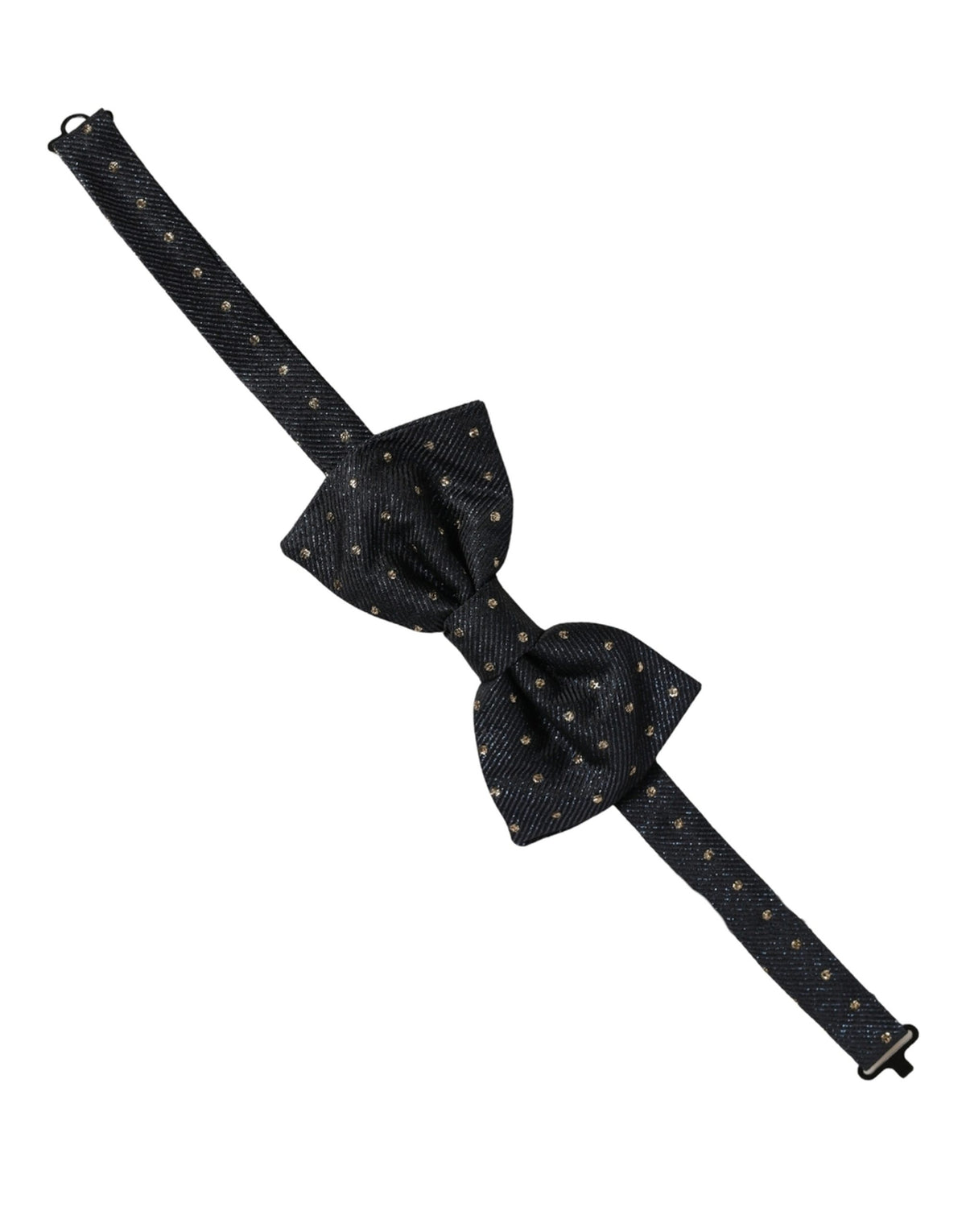 Nœud papillon papillon réglable en soie à pois noirs Dolce & Gabbana pour homme