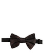 Dolce & Gabbana Men Brown 100% Silk Adjustable Neck Papillon Bow Tie
