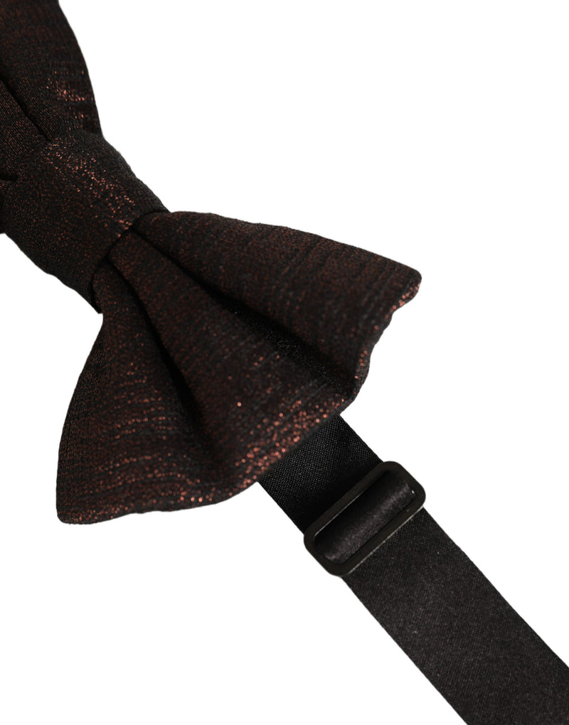 Dolce & Gabbana Homme Papillon Ajustable Marron 100% Soie