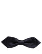 Dolce & Gabbana Men Dark Blue 100% Silk Adjustable Neck Papillon Bow Tie