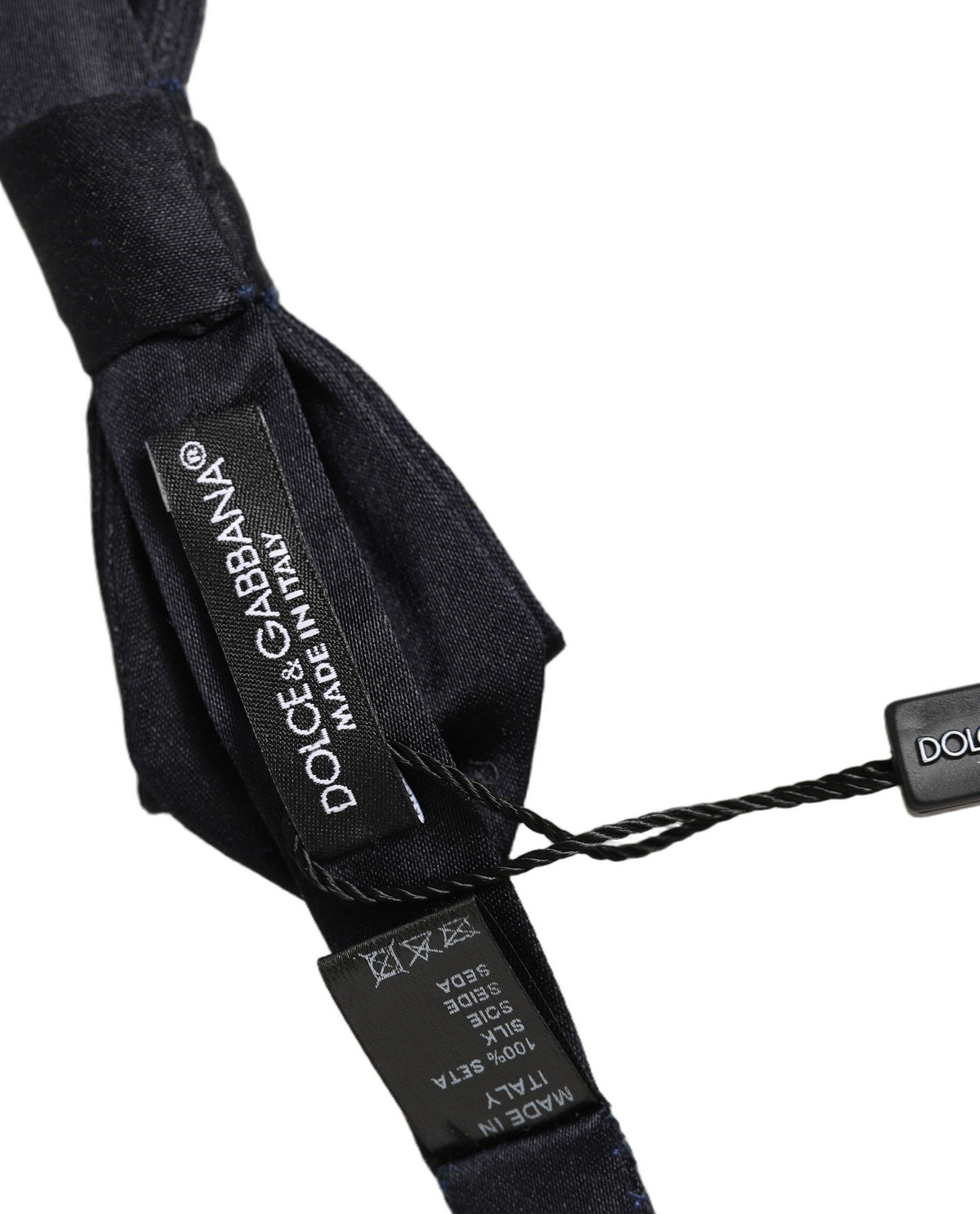 Nœud papillon réglable Dolce & Gabbana Homme Noir 100% Soie