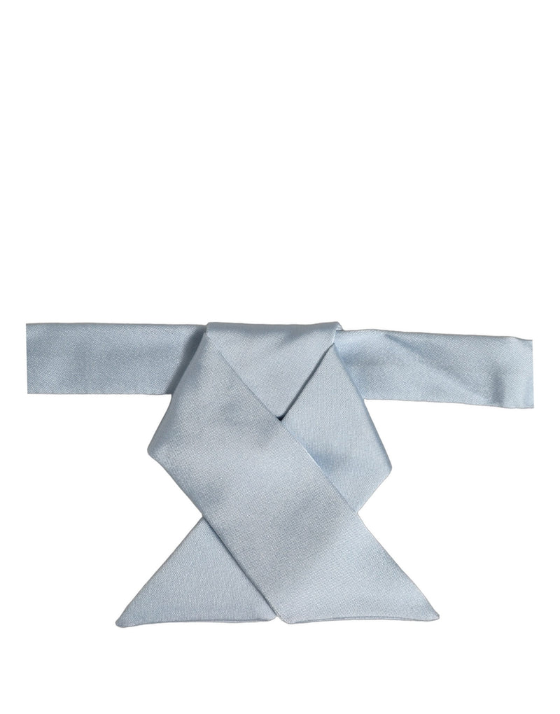 Papillon ajustable en soie bleu clair pour homme Dolce & Gabbana