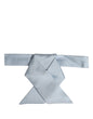 Dolce & Gabbana Men Light Blue SIlk Adjustable Neck Papillon Bow Tie