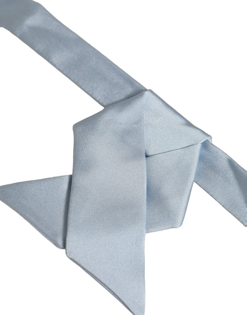 Papillon ajustable en soie bleu clair pour homme Dolce & Gabbana