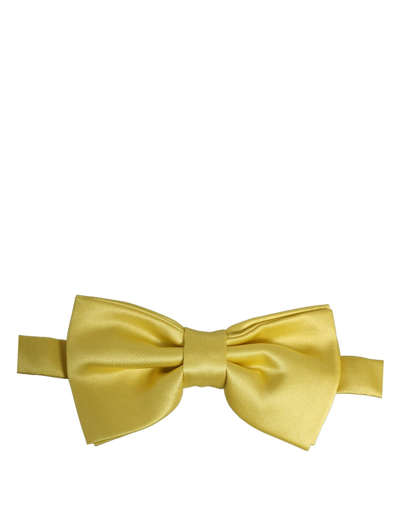 Nœud papillon ajustable en soie jaune 100 % pour homme Dolce & Gabbana