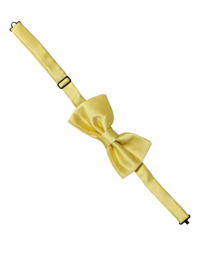 Nœud papillon ajustable en soie jaune 100 % pour homme Dolce & Gabbana