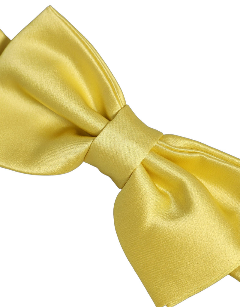Nœud papillon ajustable en soie jaune 100 % pour homme Dolce & Gabbana