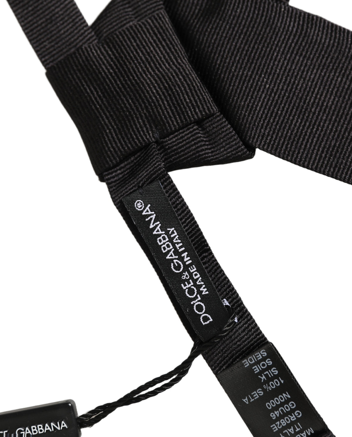 Nœud papillon Dolce & Gabbana pour homme noir 100 % soie réglable