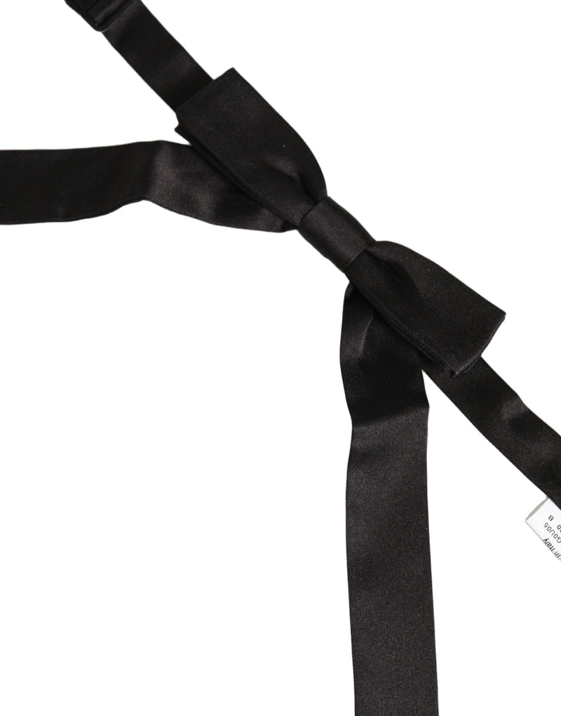 Nœud papillon Dolce & Gabbana pour homme noir 100 % soie réglable