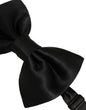 Dolce & Gabbana Men Black 100% Silk Adjustable Neck Papillon Bow Tie