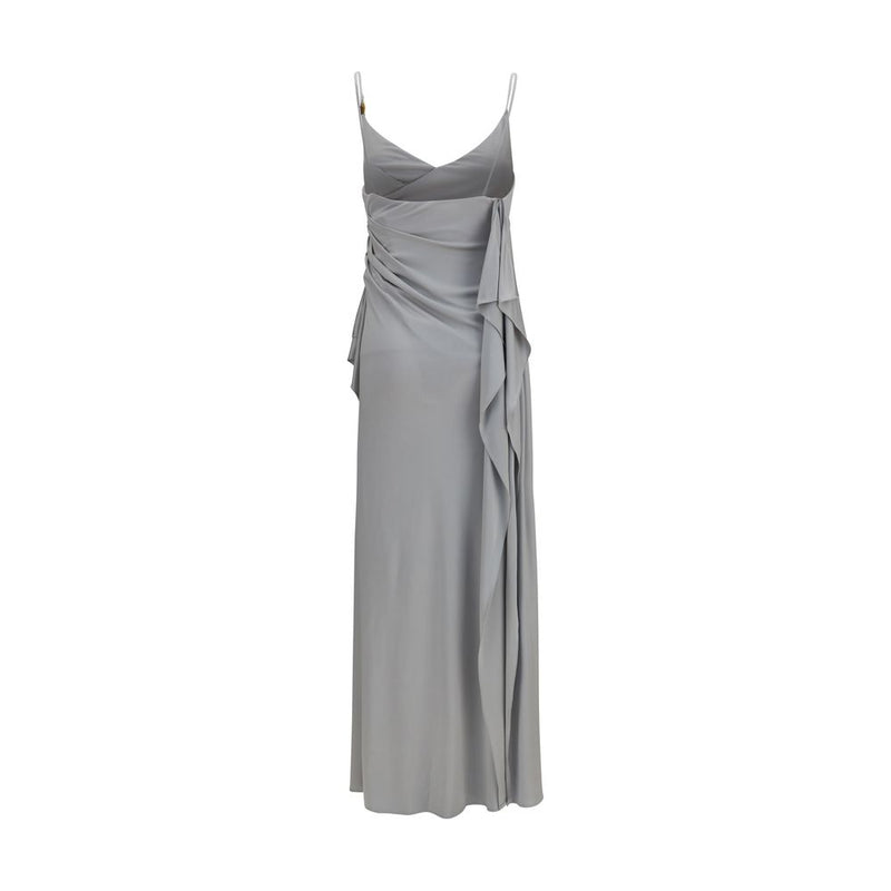 Robe décontractée Versace en viscose grise