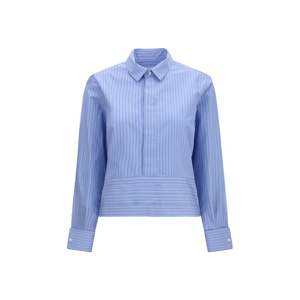 Chemise Sacai en coton bleu à motifs