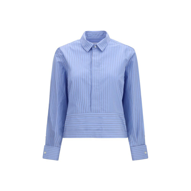 Chemise Sacai en coton bleu à motifs