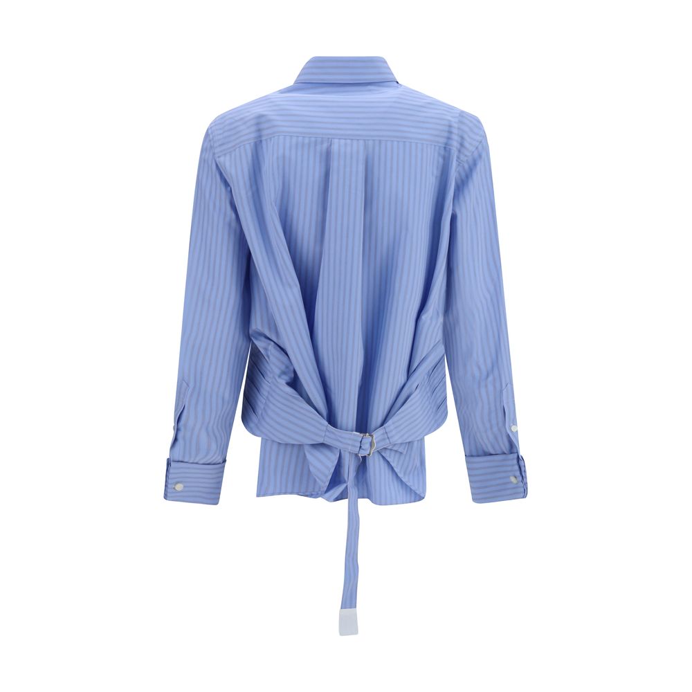 Chemise Sacai en coton bleu à motifs