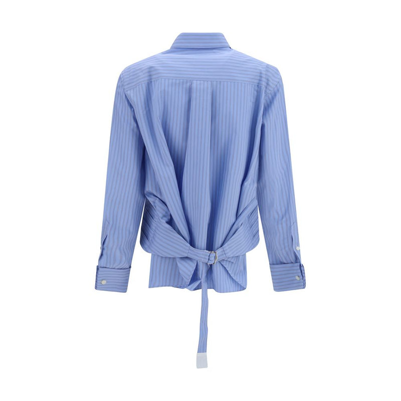 Chemise Sacai en coton bleu à motifs