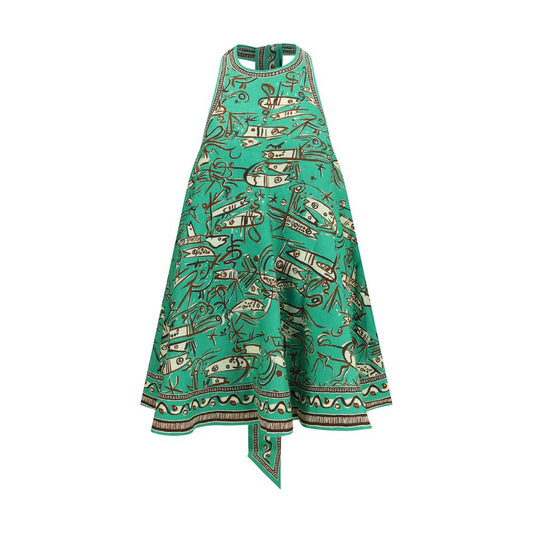 Robe décontractée bicolore en lin Alemais