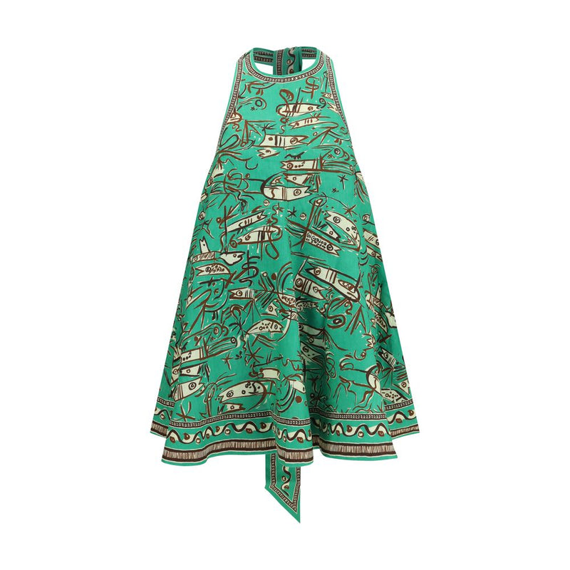Robe décontractée bicolore en lin Alemais