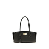 Sac bandoulière Ferragamo Bos Taurus en cuir de veau noir