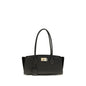 Ferragamo Black Calf Leather Bos Taurus Shoulder Bag