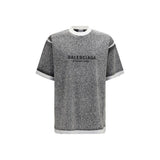 T-shirt Balenciaga en coton gris