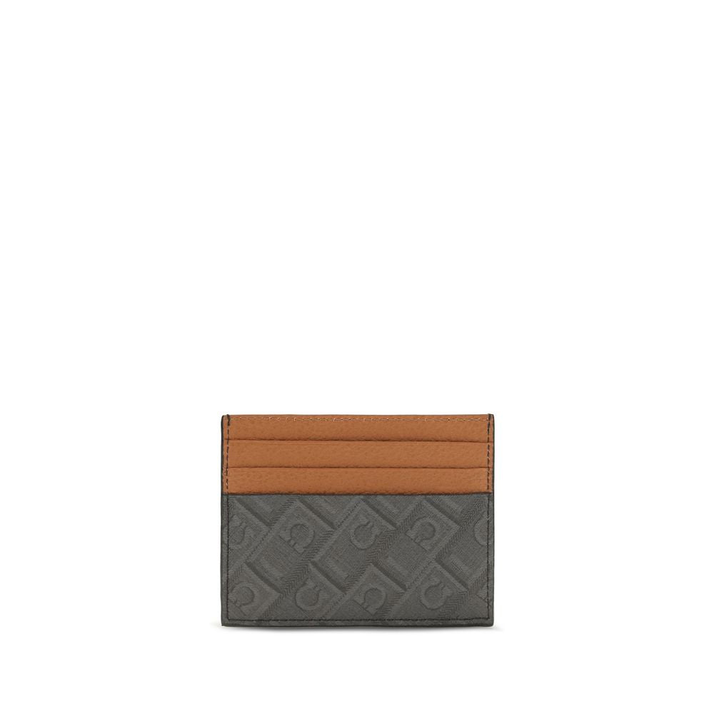 Portefeuille Ferragamo Bos Taurus en cuir de veau marron