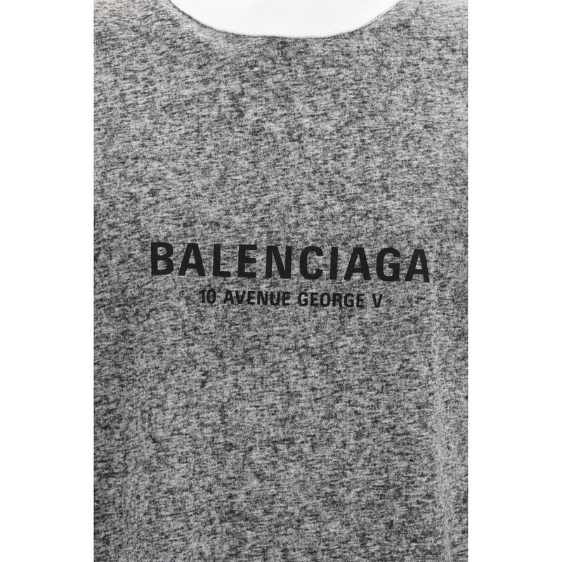 T-shirt Balenciaga en coton gris