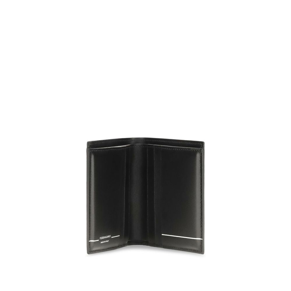 Portefeuille Ferragamo Bos Taurus en cuir de veau noir